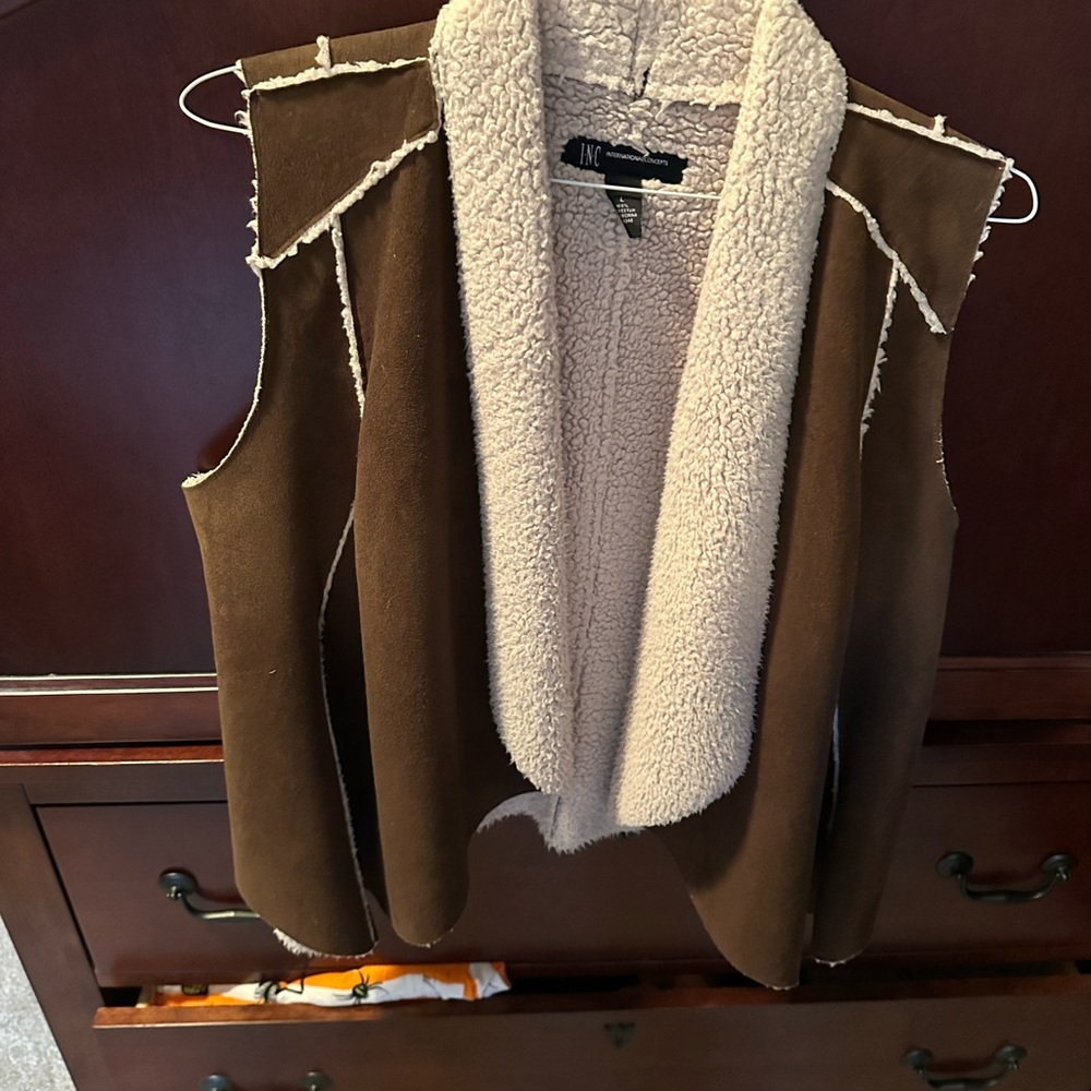 INC International Concepts Shearling Vest